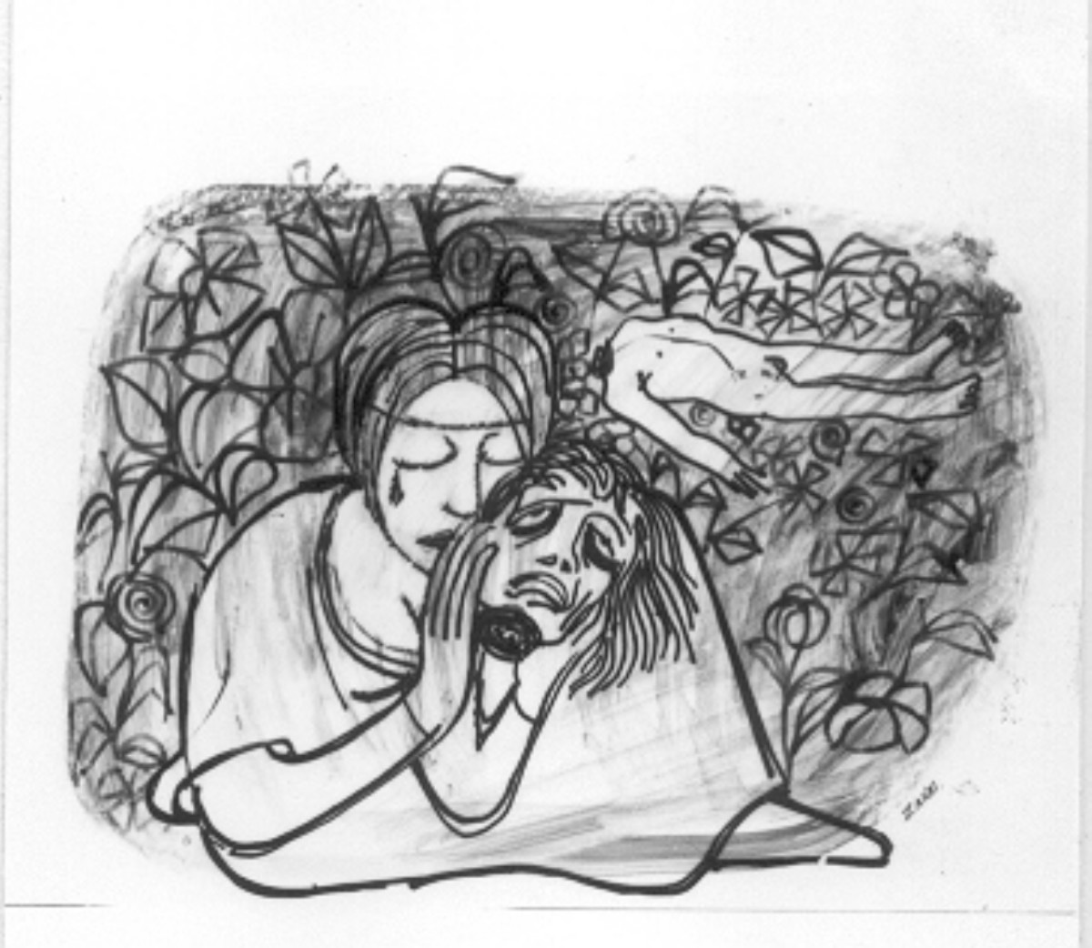 Personaggi e scene da cicli letterari (disegno) di Zanni Sergio (sec. XX)