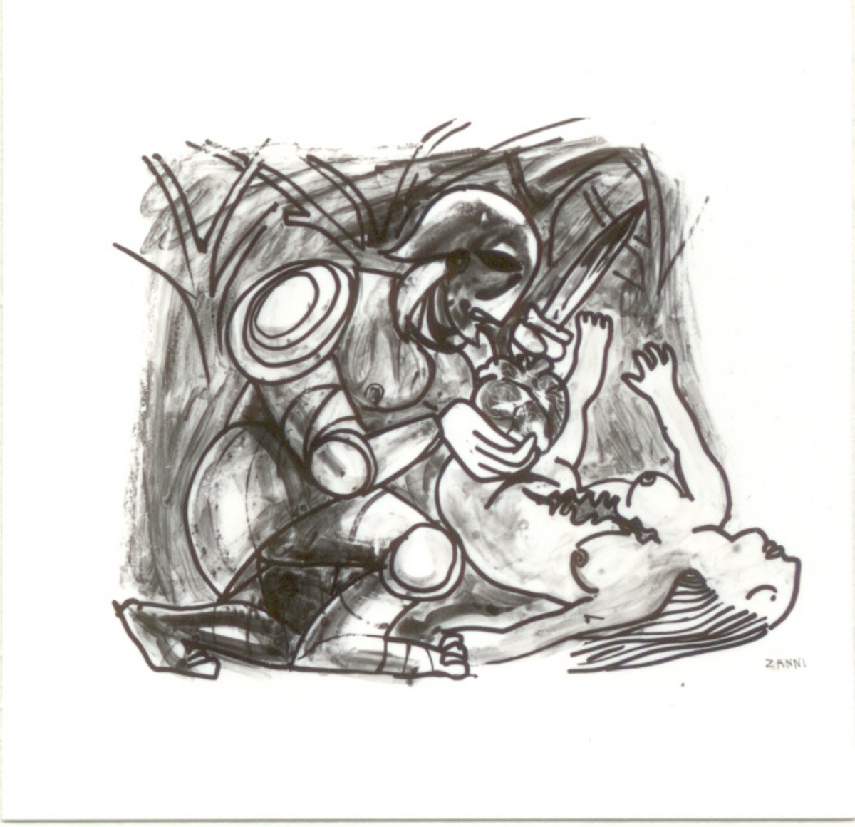 Personaggi e scene da cicli letterari (disegno) di Zanni Sergio (sec. XX)