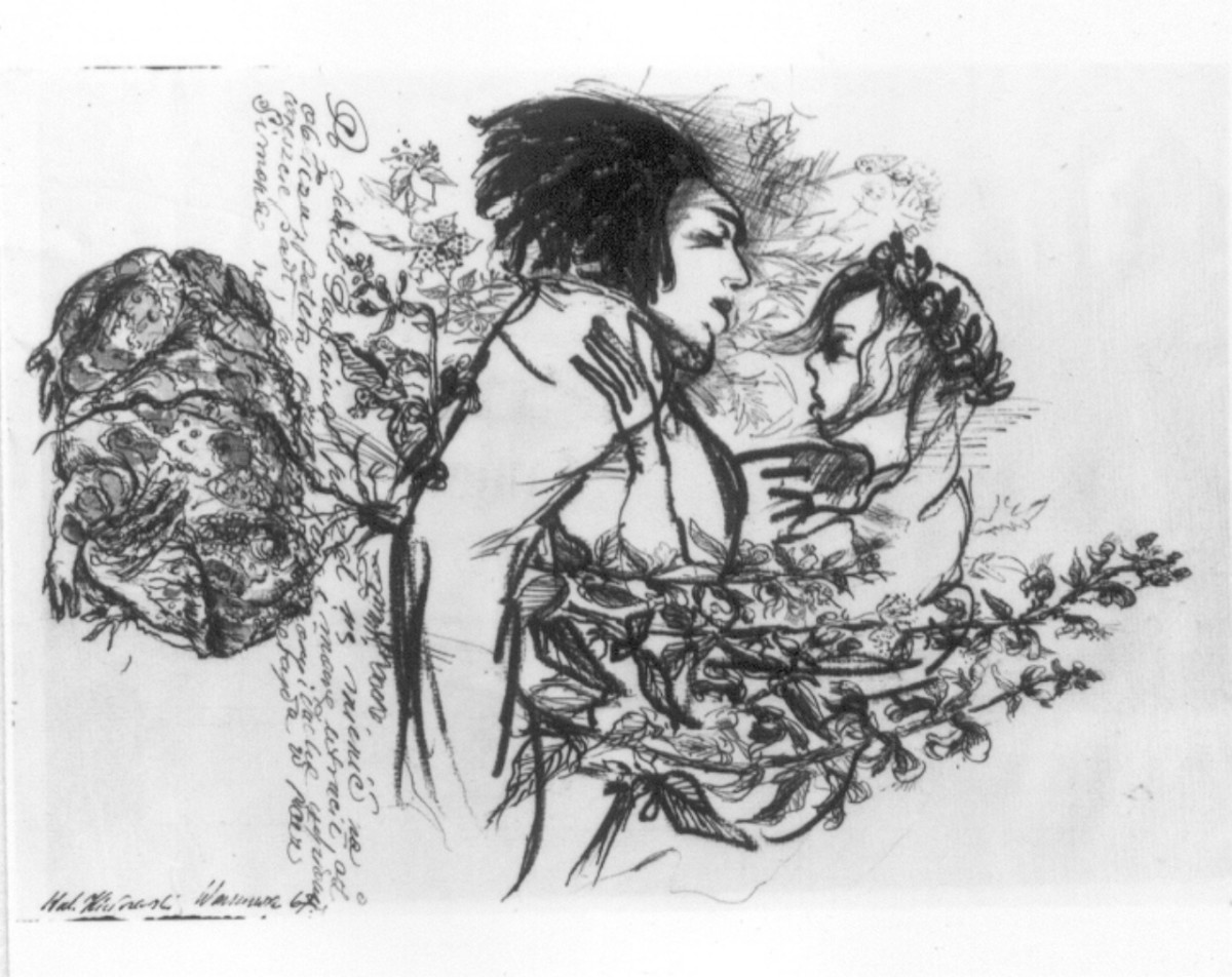 Personaggi e scene da cicli letterari (disegno) di Kieiczewski Waldemar (sec. XX)