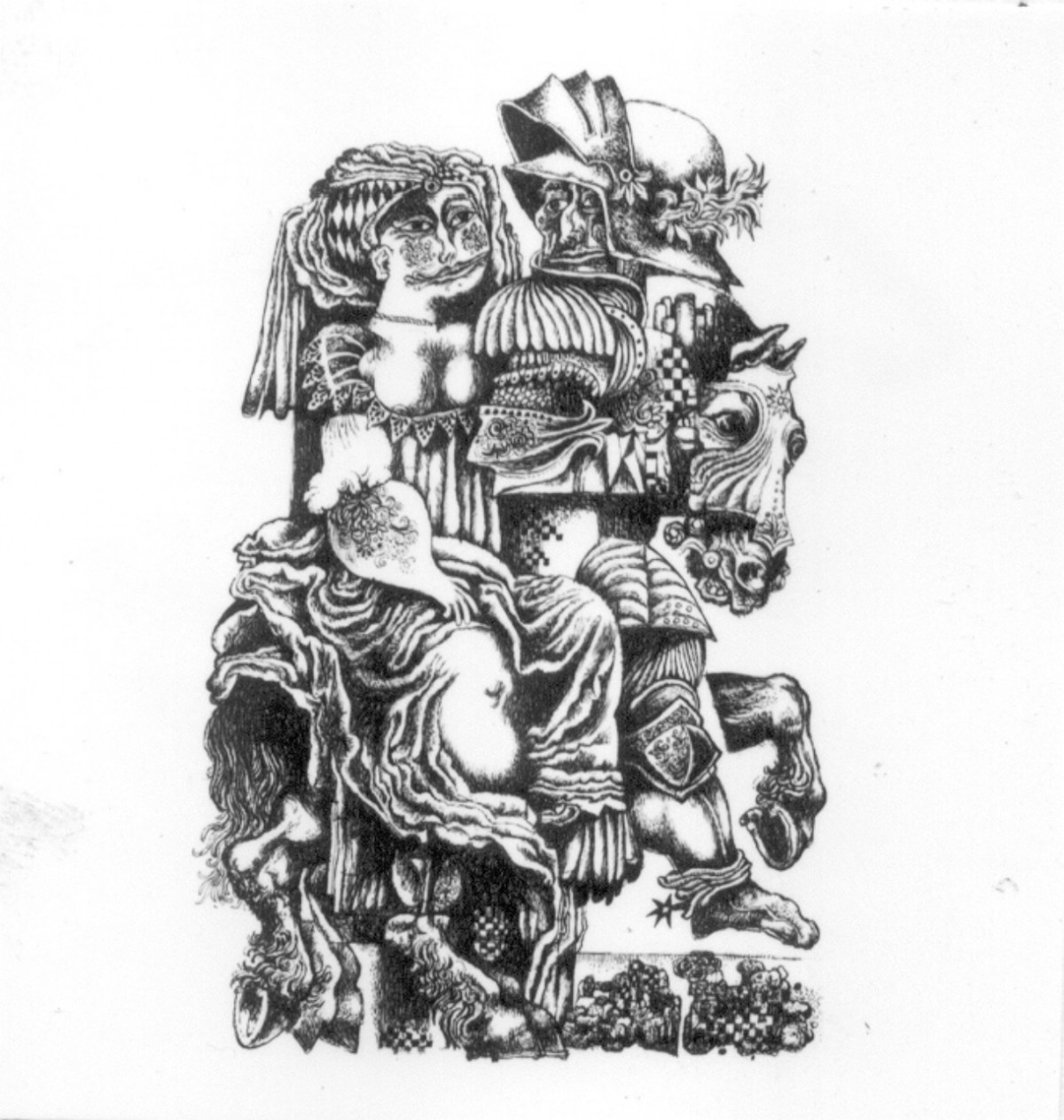 Personaggi e scene da cicli letterari (disegno) di Lebis Jan (sec. XX)