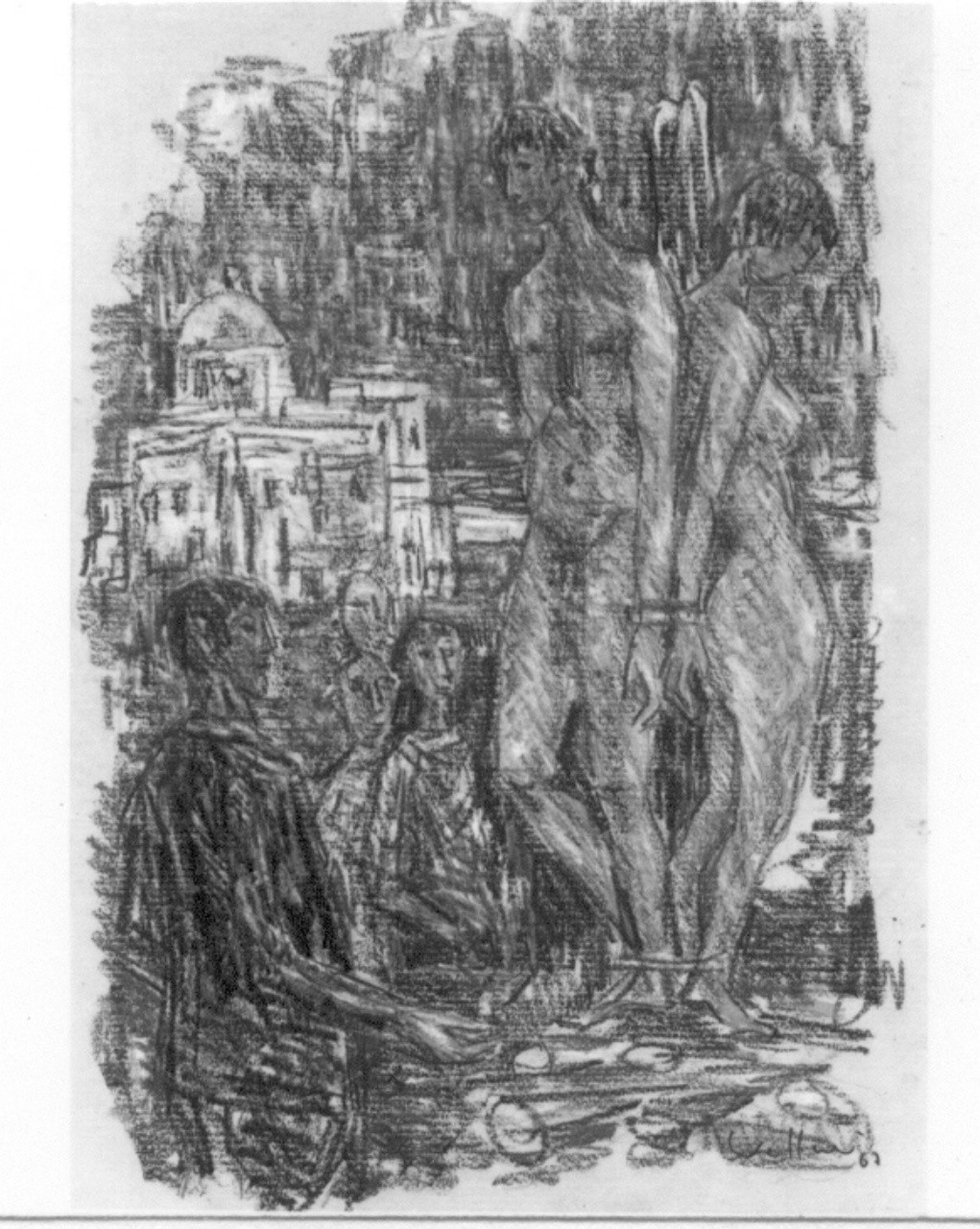 Personaggi e scene da cicli letterari (disegno) di Wallner Claus (sec. XX)