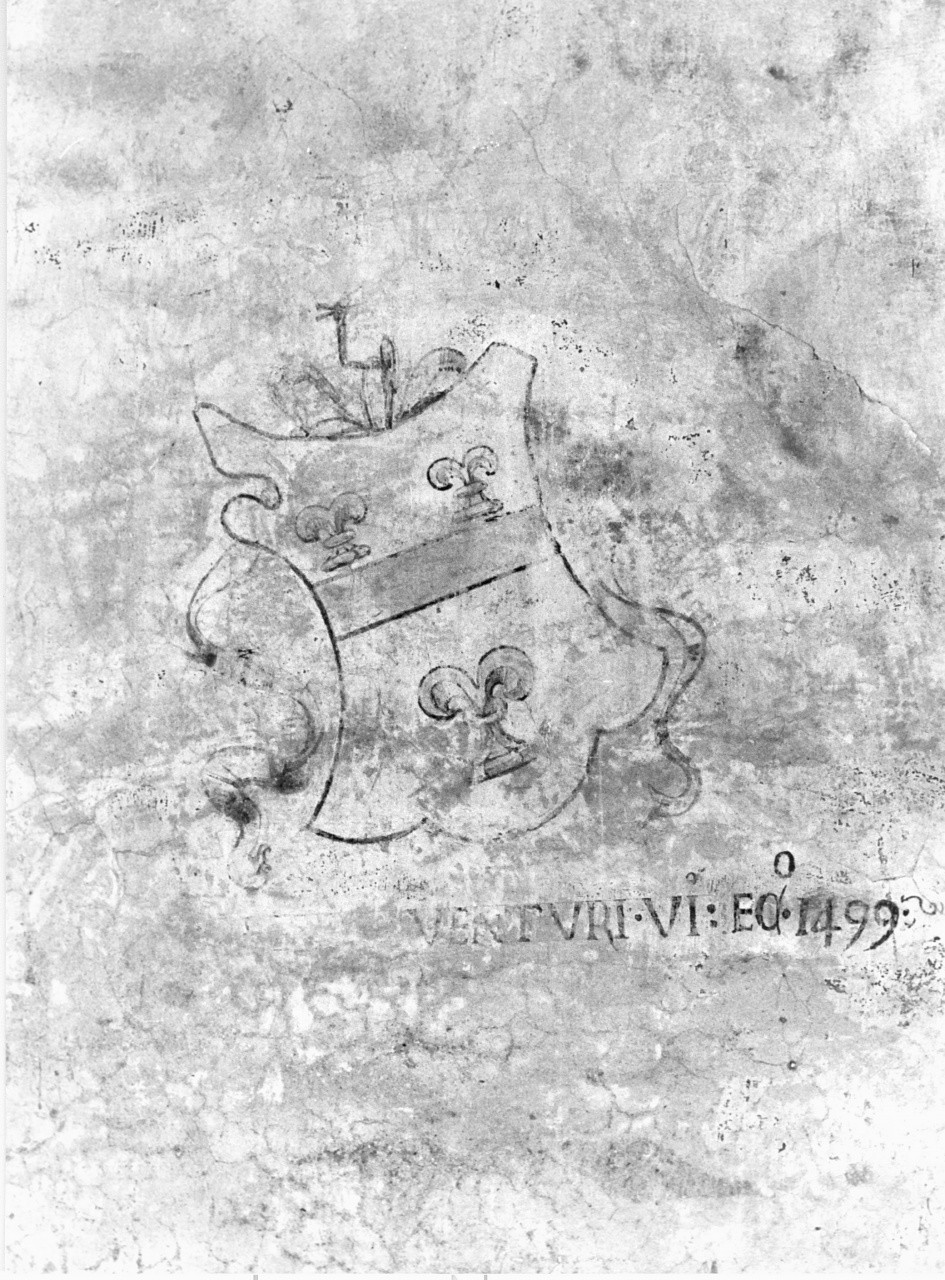 stemma della famiglia Venturi, stemma (dipinto murale) - ambito toscano (sec. XV)