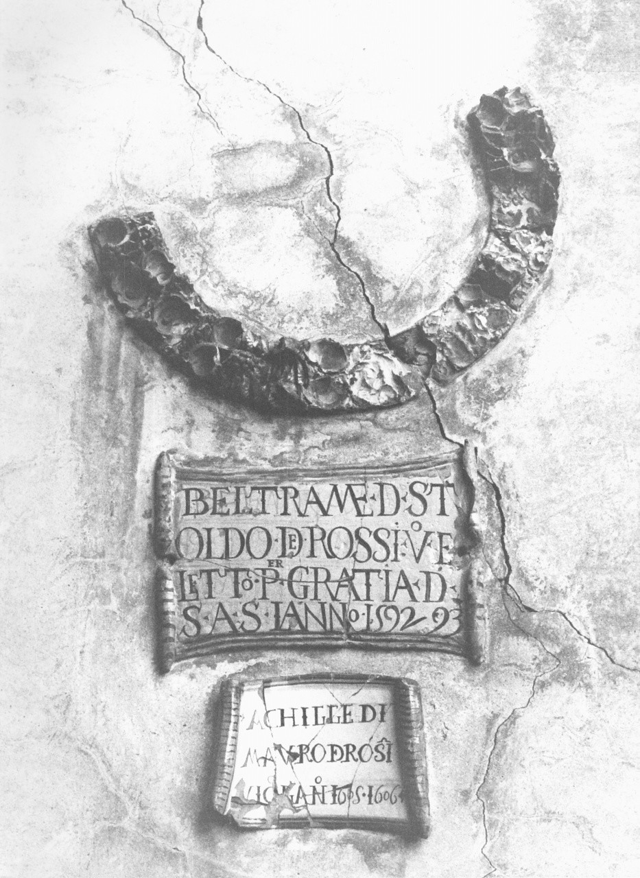 cartiglio con iscrizione (rilievo) - manifattura toscana (sec. XVI)