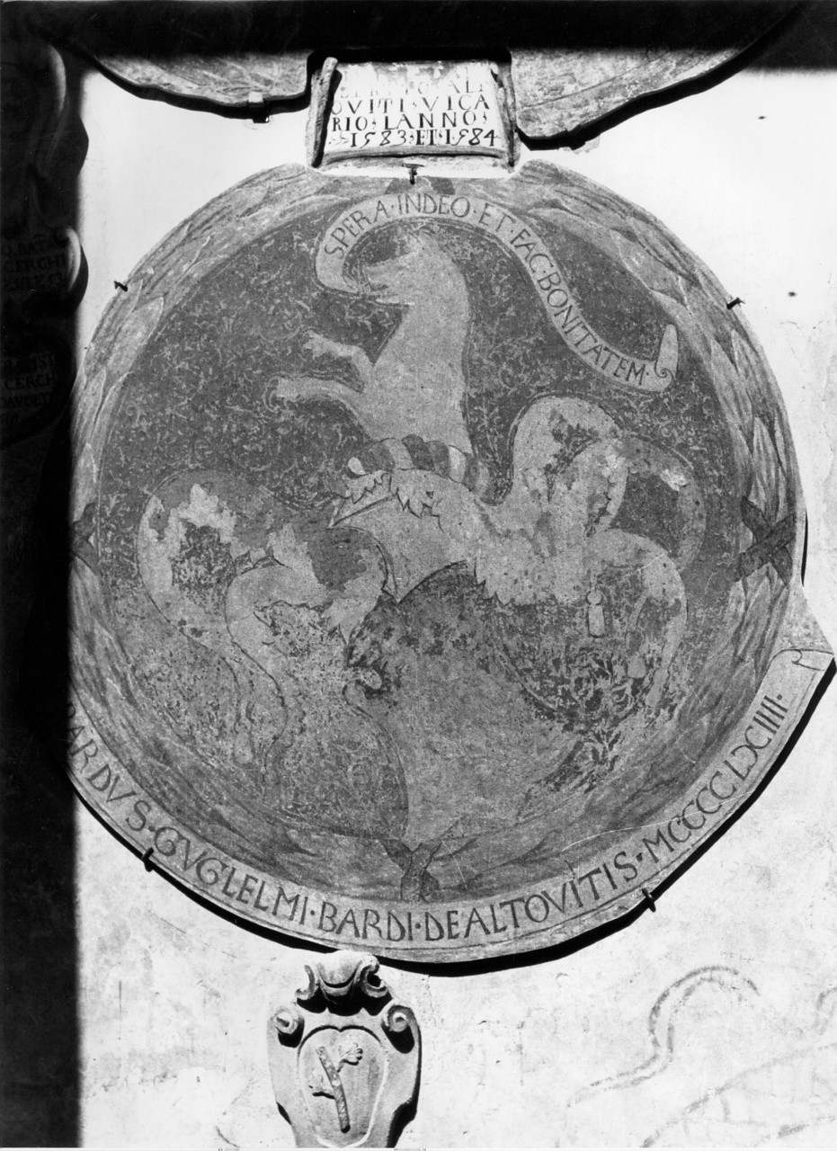 Stemma gentilizio della famiglia Altoviti, stemma (dipinto murale) - ambito toscano (sec. XV)