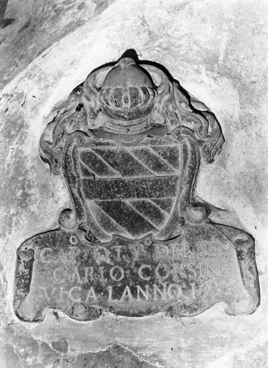 Stemma gentilizio della famiglia Corsini, stemma (rilievo) - manifattura toscana (sec. XVII)