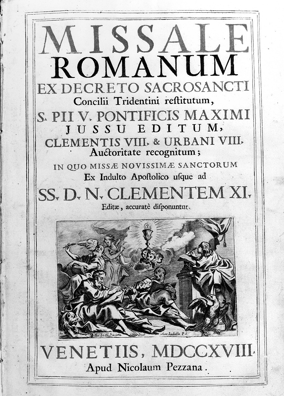 quattro evangelisti (stampa) di Piazzetta Giovanni Battista, Piccini Elisabetta detta Suor Isabella (sec. XVIII)