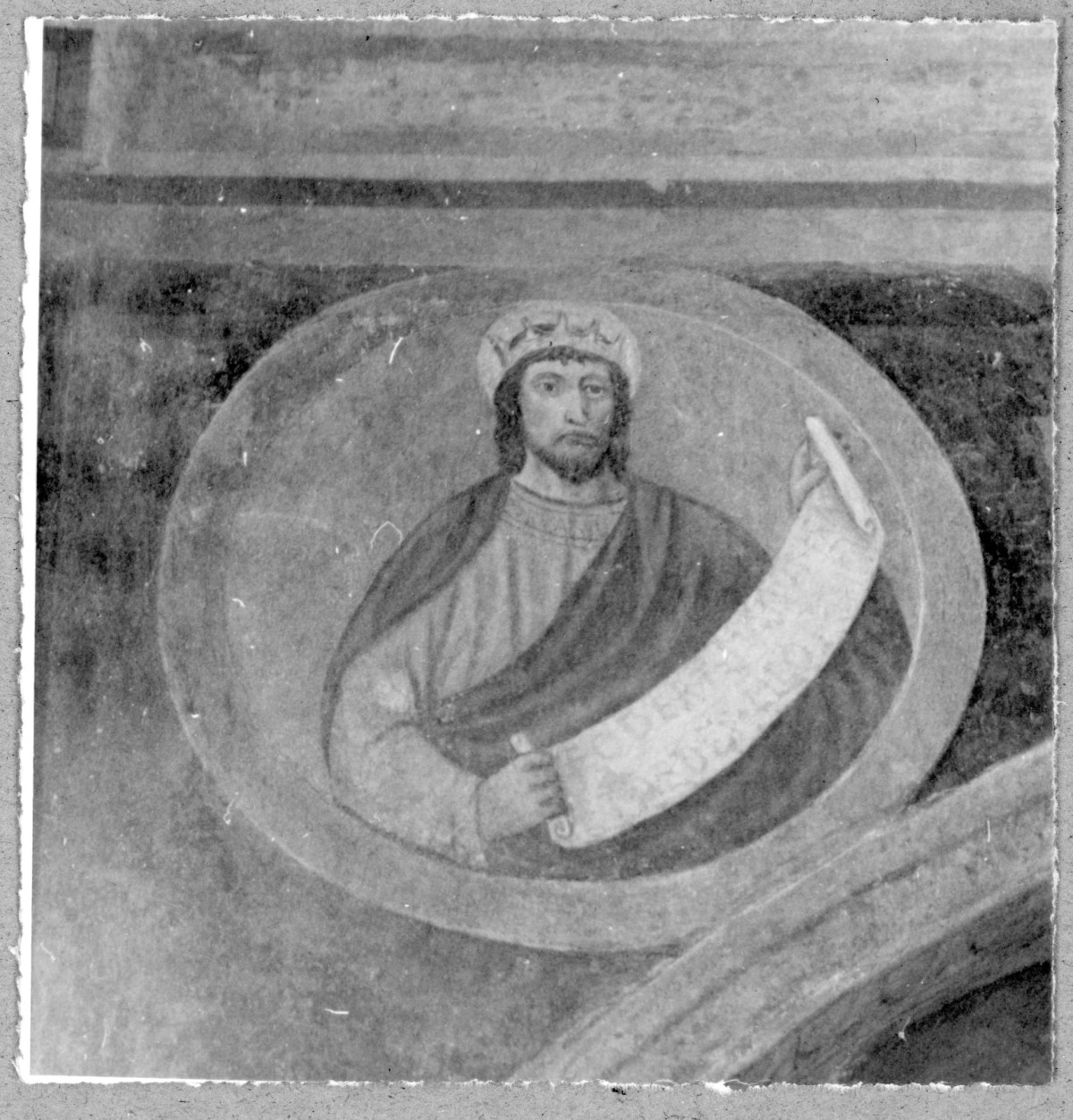 Re David (decorazione pittorica) di Badaloni Paolo detto Paolo Schiavo (attribuito) (fine/ inizio sec. XV)