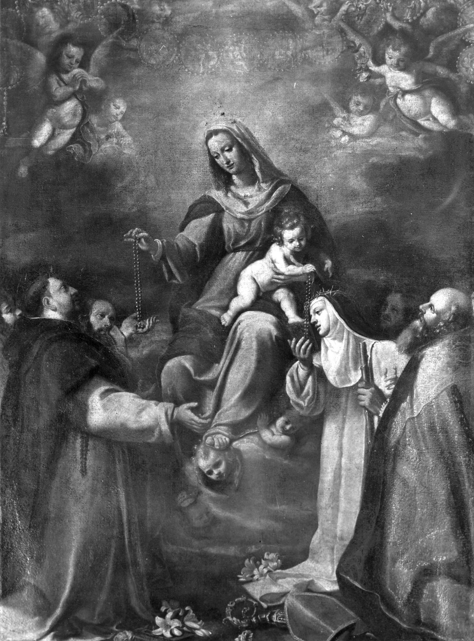 Madonna del Rosario (dipinto) di Rosi Giovanni (prima metà sec. XVII)