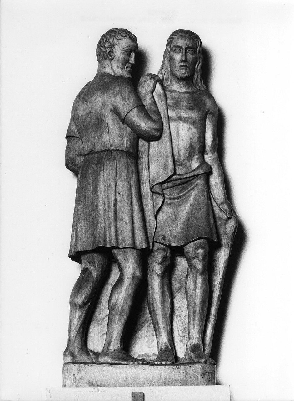 stazione X: Gesù spogliato e abbeverato di fiele (scultura, elemento d'insieme) di Bartoli Umberto (secc. XIX/ XX)