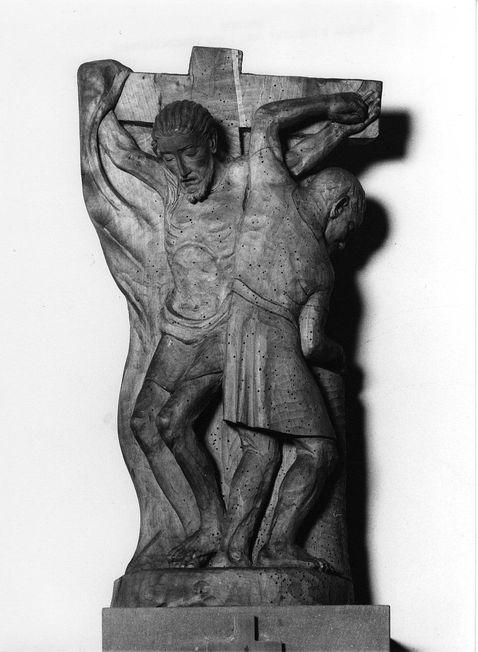 stazione XI: Gesù inchiodato alla croce (scultura, elemento d'insieme) di Bartoli Umberto (secc. XIX/ XX)