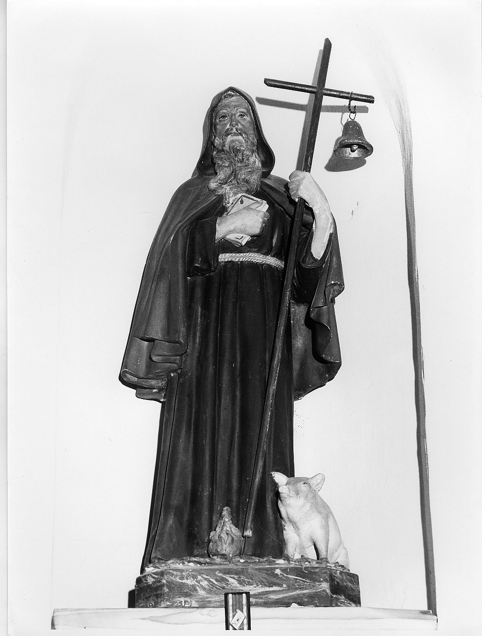 Sant'Antonio Abate (scultura, opera isolata) - manifattura toscana (sec. XIX)