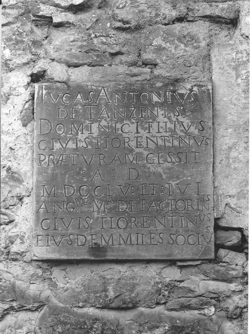 lapide - bottega toscana (sec. XVIII)