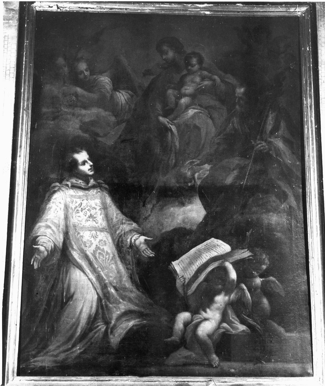 Sacra Famiglia con San Lorenzo (dipinto) di Bonechi Matteo (attribuito) (fine/ inizio secc. XVII/ XVIII)