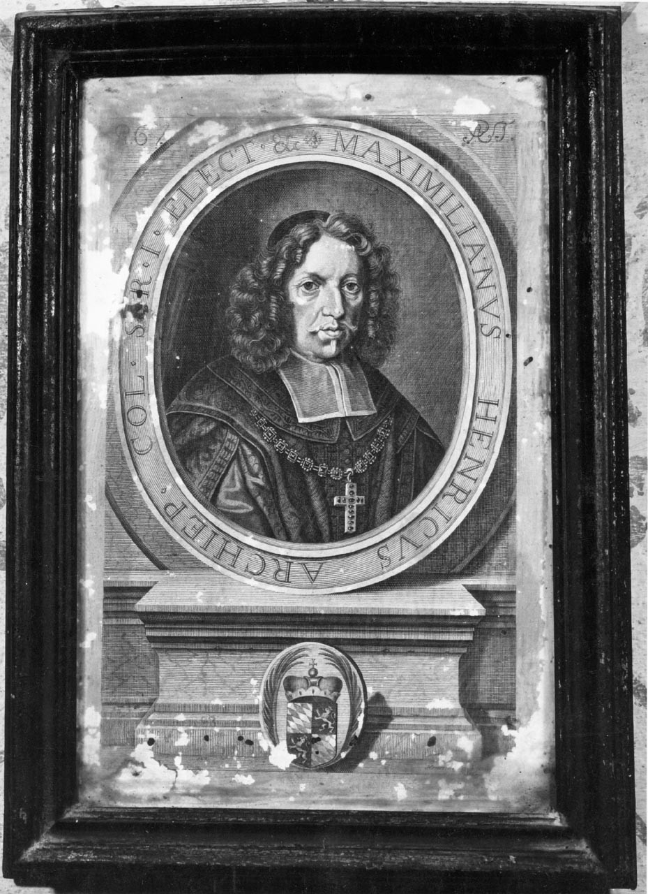 ritratto di Massimiliano Enrico arcivescovo di Colonia (stampa) - bottega tedesca (fine sec. XVIII)