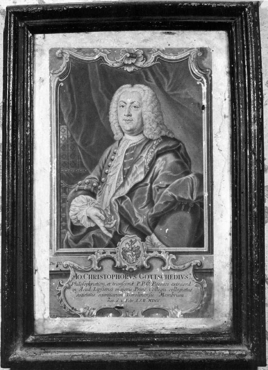ritratto di Cristoforo Gottschedius (stampa) - bottega tedesca (sec. XVIII)