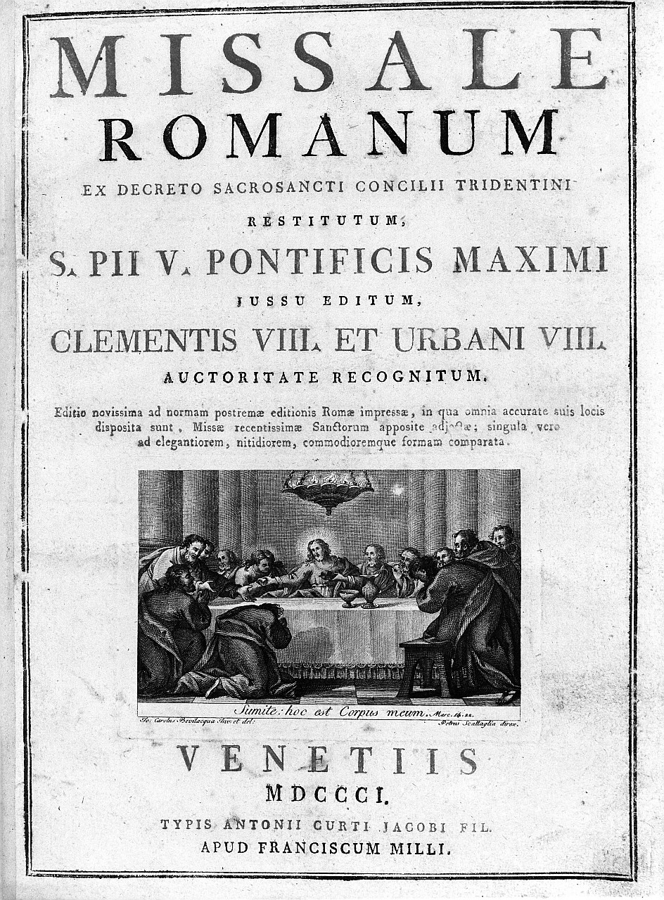 ultima cena (stampa) di Scataglia Pietro, Bevilacqua Giovanni Carlo (sec. XIX)