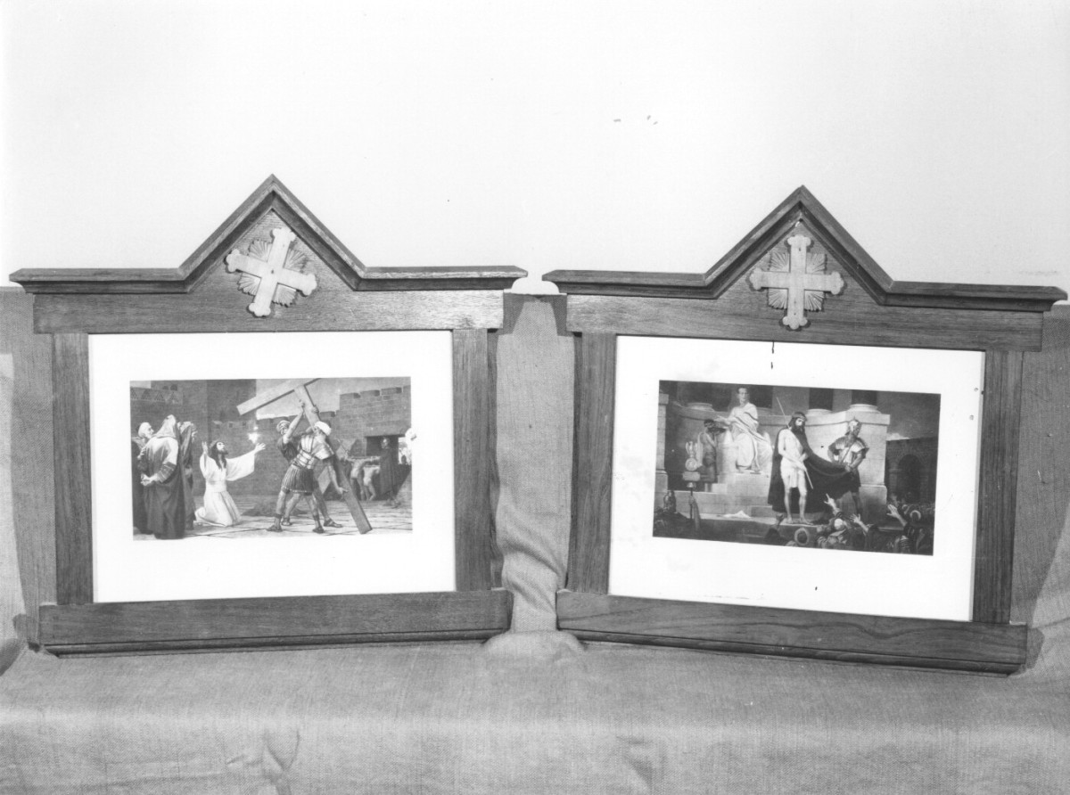 stazioni della via crucis (stampa) di Hirmer Max, Fugel Gebhard (sec. XX)