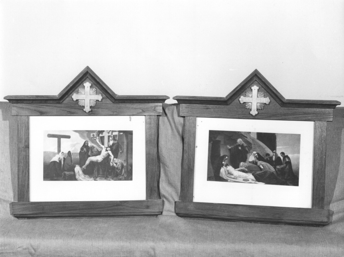 stazione XIII: Gesù deposto dalla croce (stampa) di Hirmer Max, Fugel Gebhard (sec. XX)