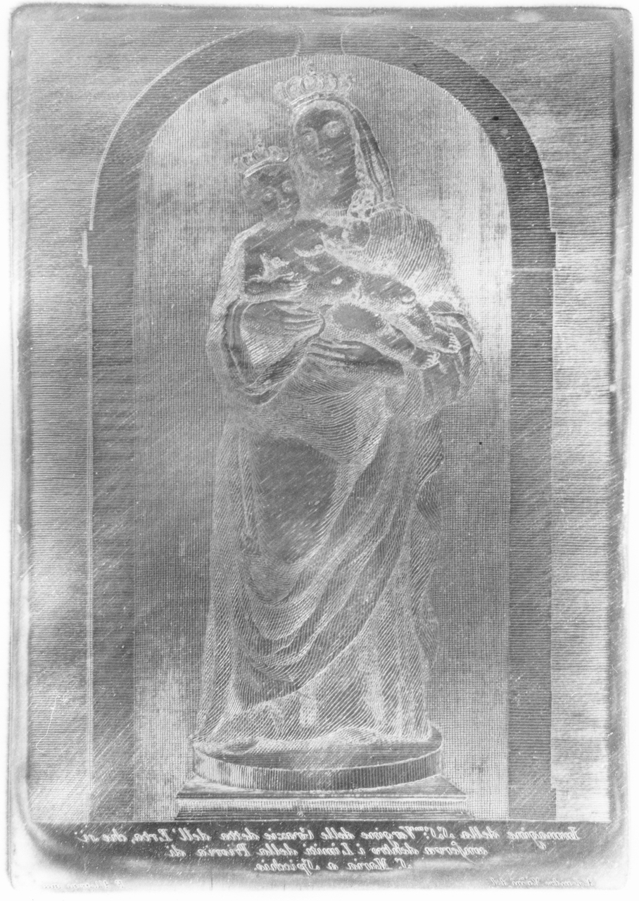 Madonna con Bambino (matrice) di Allegrini Francesco, Masini Alessandro (terzo quarto sec. XVIII)