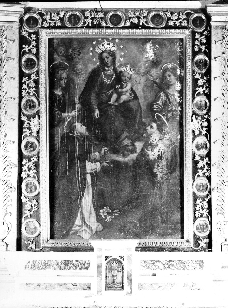 Madonna del Rosario (dipinto) di Curradi Francesco (prima metà sec. XVII)