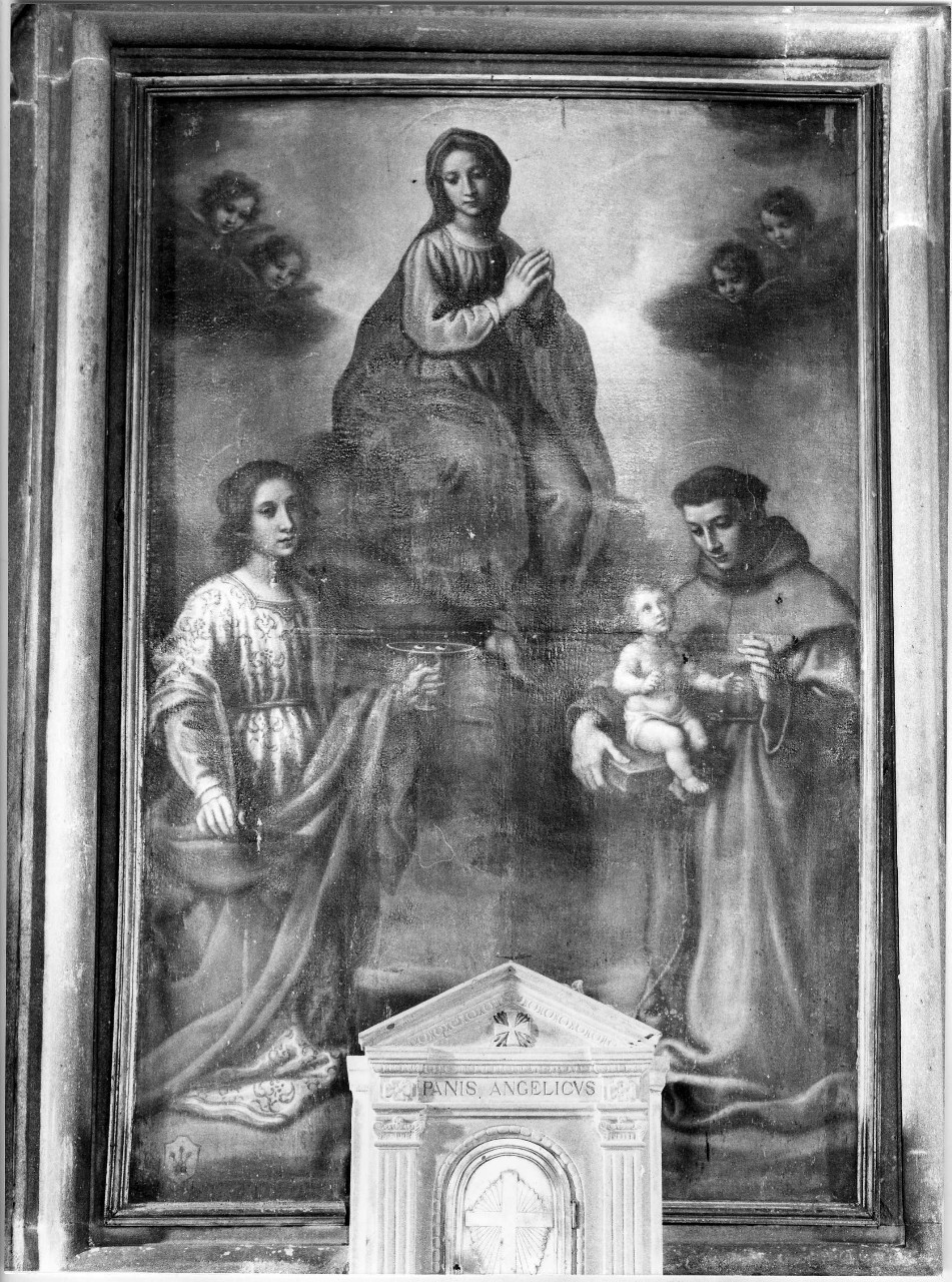 Madonna Assunta tra Santa Lucia e Sant'Antonio da Padova (dipinto) di Curradi Francesco (sec. XVII)