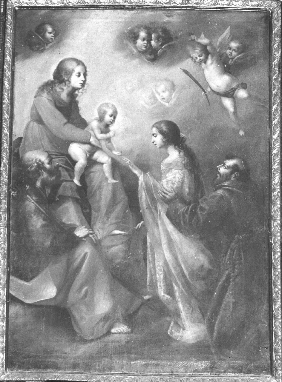 matrimonio mistico di Santa Caterina d'Alessandria (dipinto) di Rosselli Matteo (scuola) (prima metà sec. XVII)