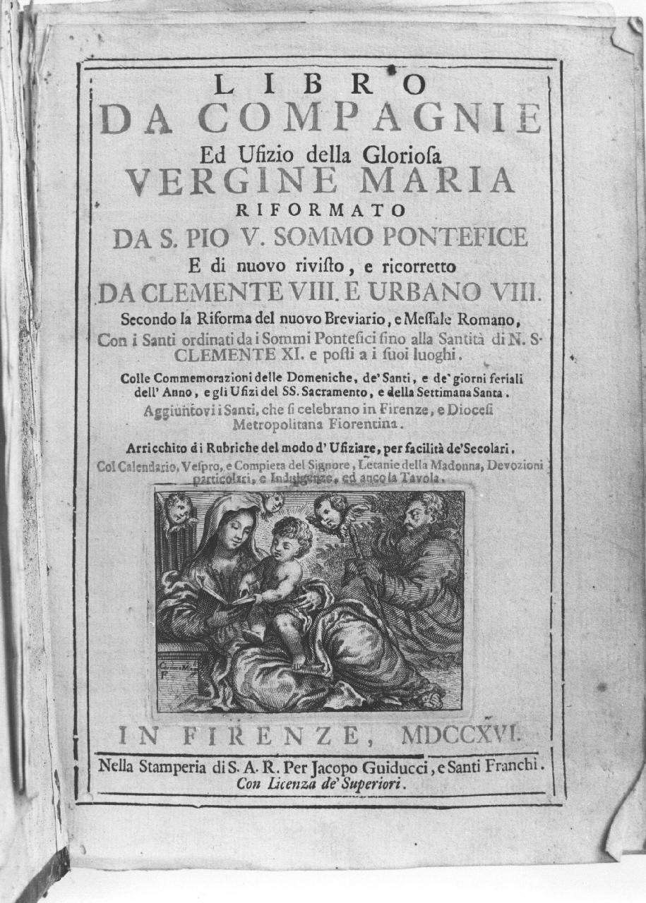 Sacra Famiglia (stampa) di Mogalli Cosimo (sec. XVIII)