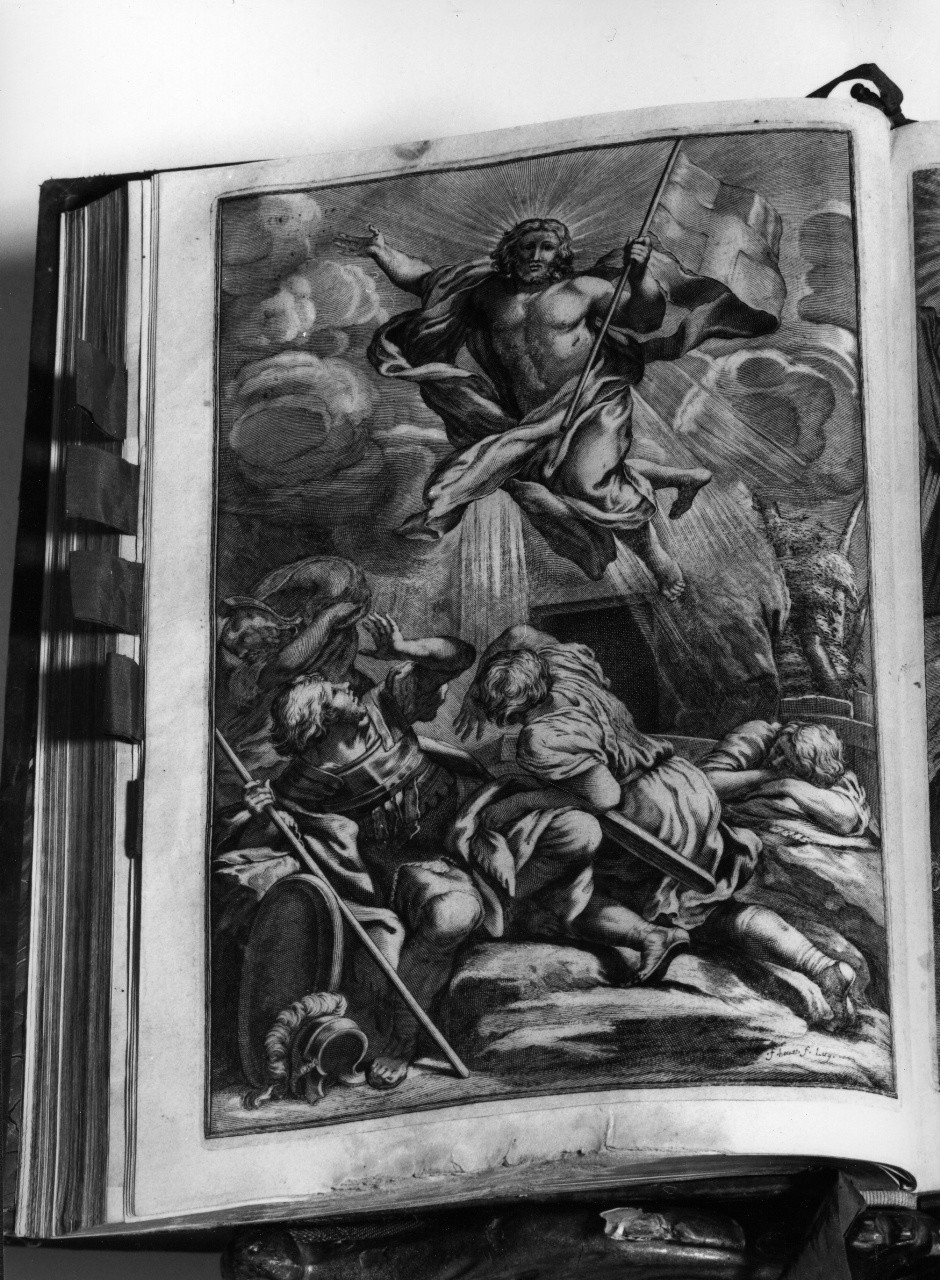 resurrezione di Cristo (stampa) di Houat Francois (sec. XVII)