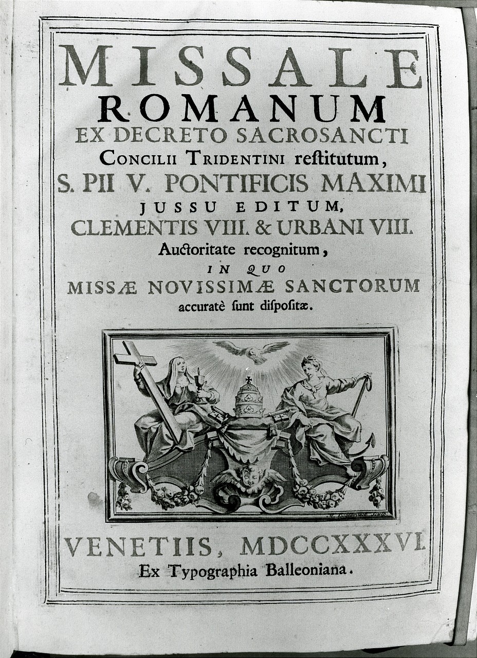 allegoria della Fede e della Speranza con i simboli della chiesa di Roma (stampa) di Beylbrouck Michael (sec. XVIII)