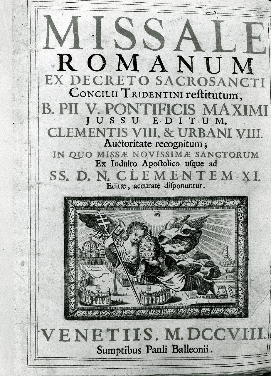 allegoria della Chiesa Romana (stampa) di Piccini Isabella (suor) (sec. XVIII)