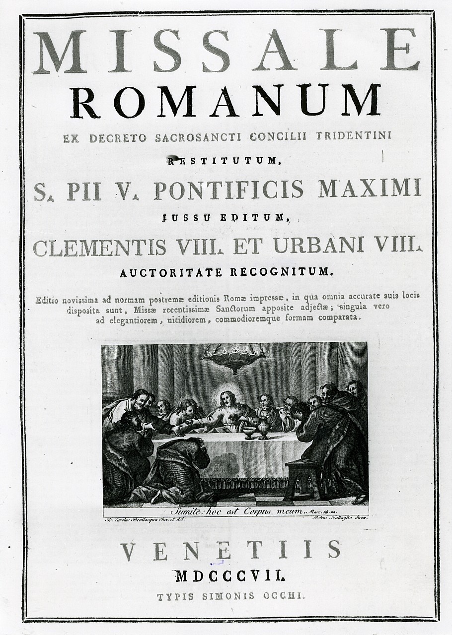 ultima cena (stampa) di Scataglia Pietro, Bevilacqua Giovanni Carlo (sec. XIX)