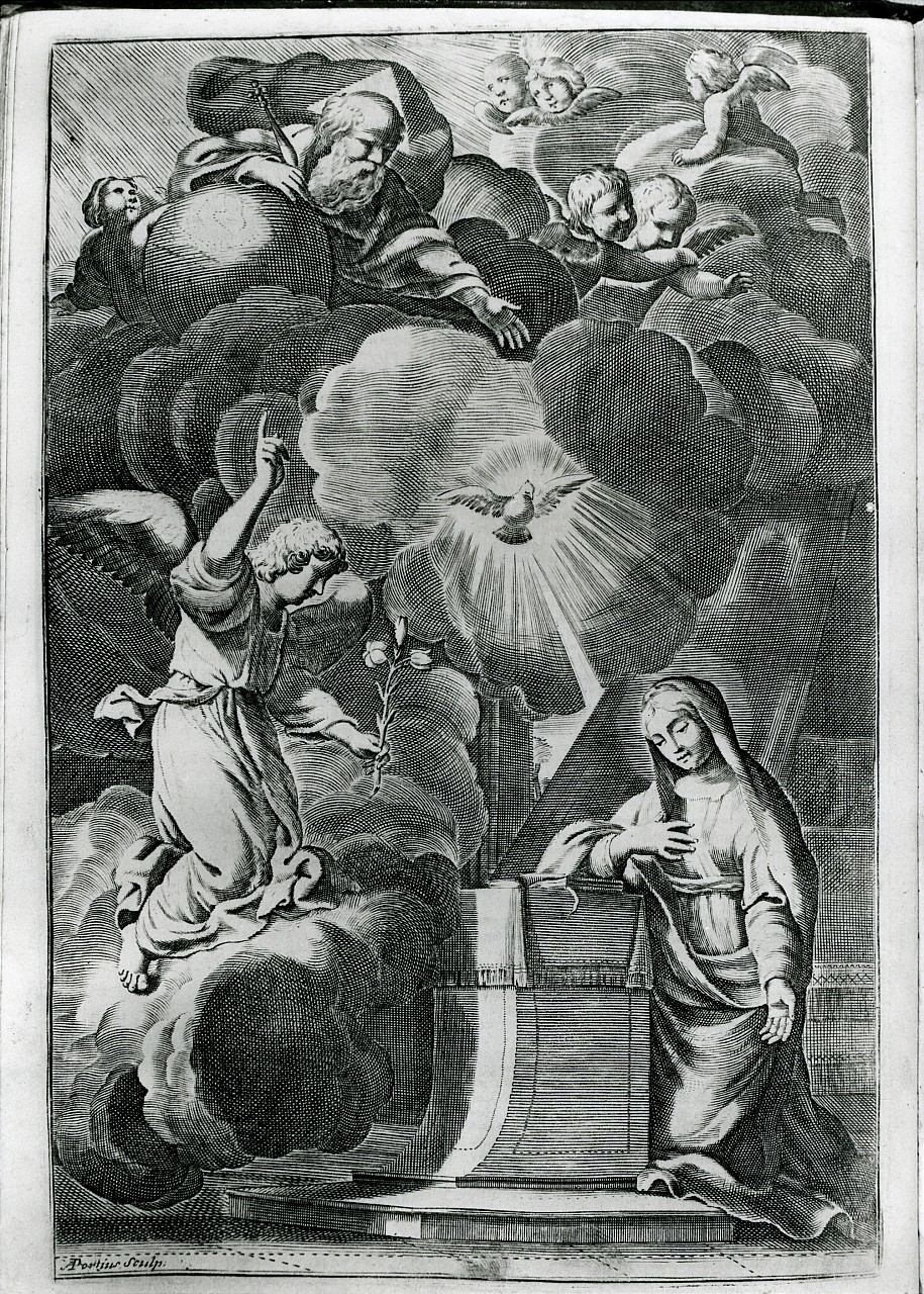 Annunciazione (stampa) di Porzio Aniello (sec. XVIII)