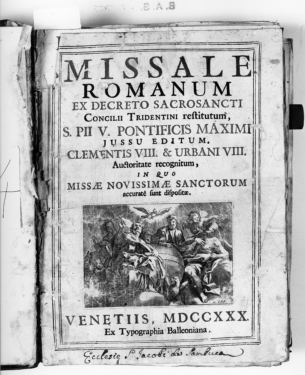 quattro evangelisti ispirati dai loro simboli (stampa) di Piccini Isabella (suor) (sec. XVIII)