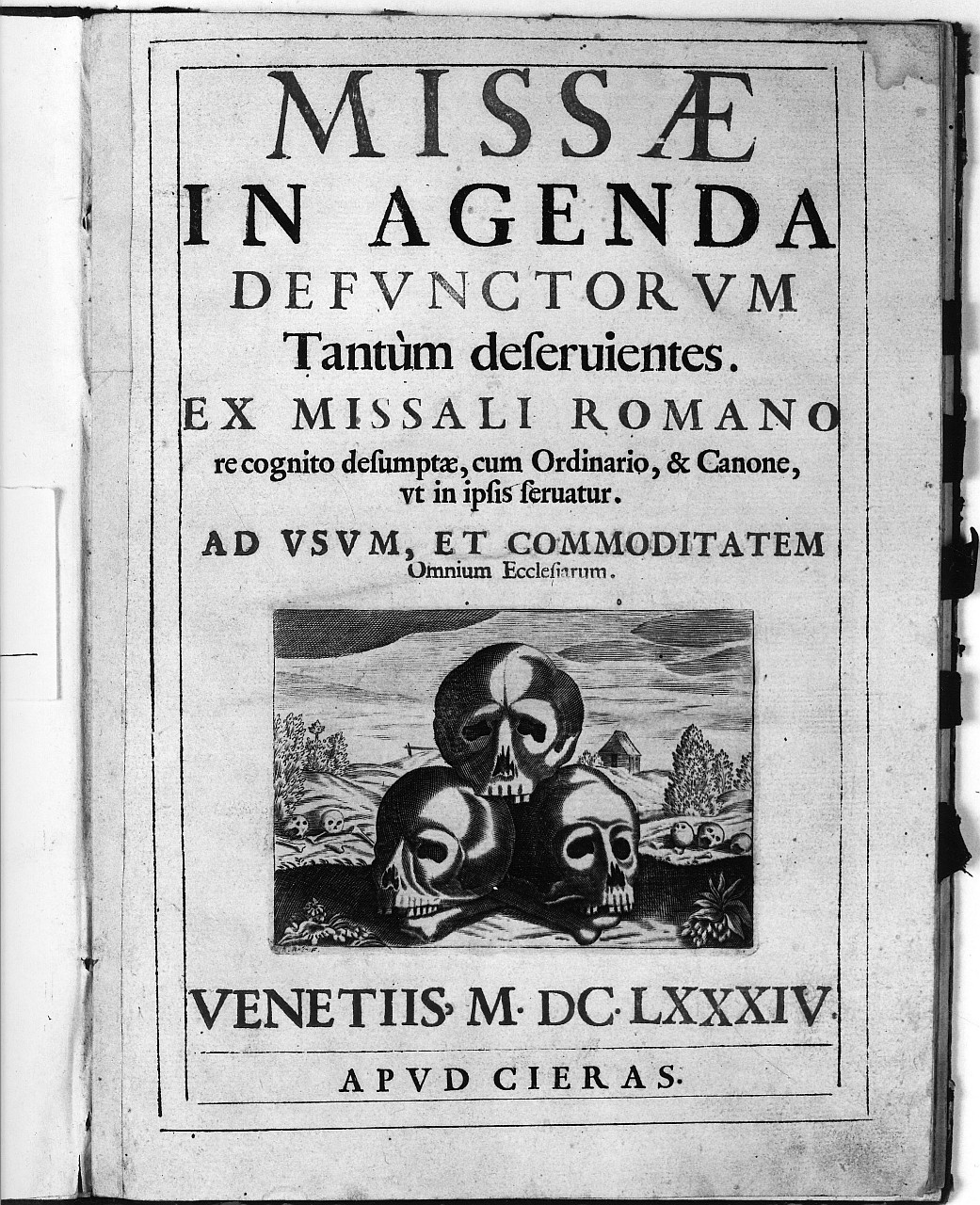 tre teschi come simbolo della Morte (stampa) - ambito italiano (sec. XVII)
