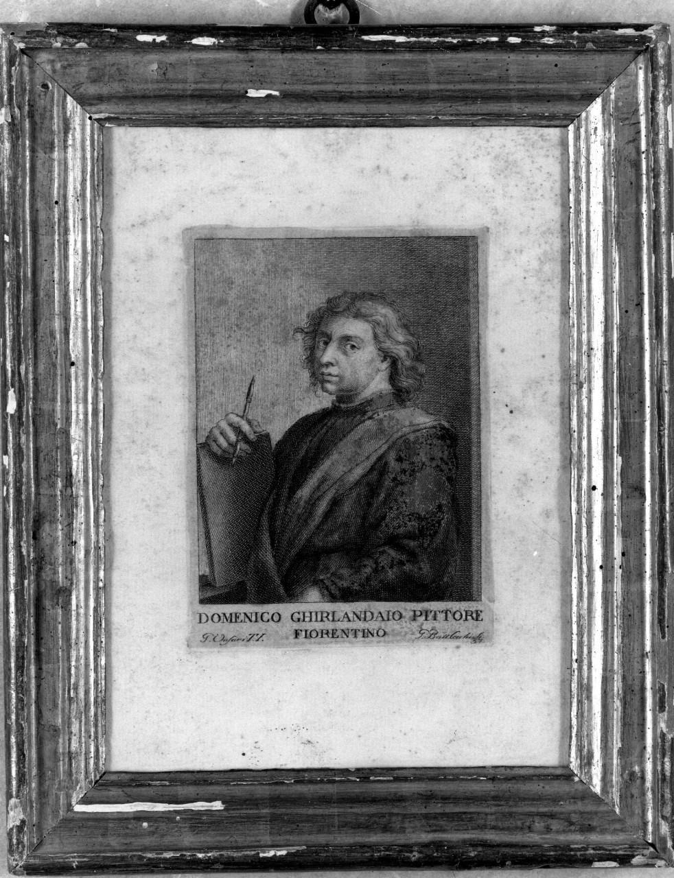 ritratto di Domenico Ghirlandaio (stampa) di Cecchi Giovan Battista, Vasari Giorgio (sec. XVIII)
