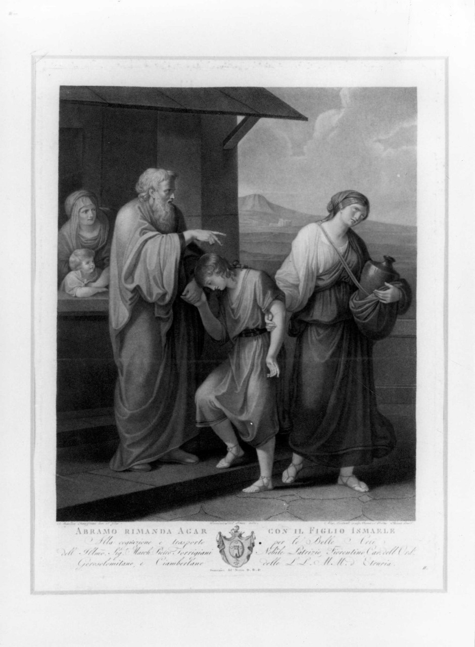 ripudio di Agar (stampa) di Del Frate Domenico, Contardi Alessandro (inizio sec. XIX)