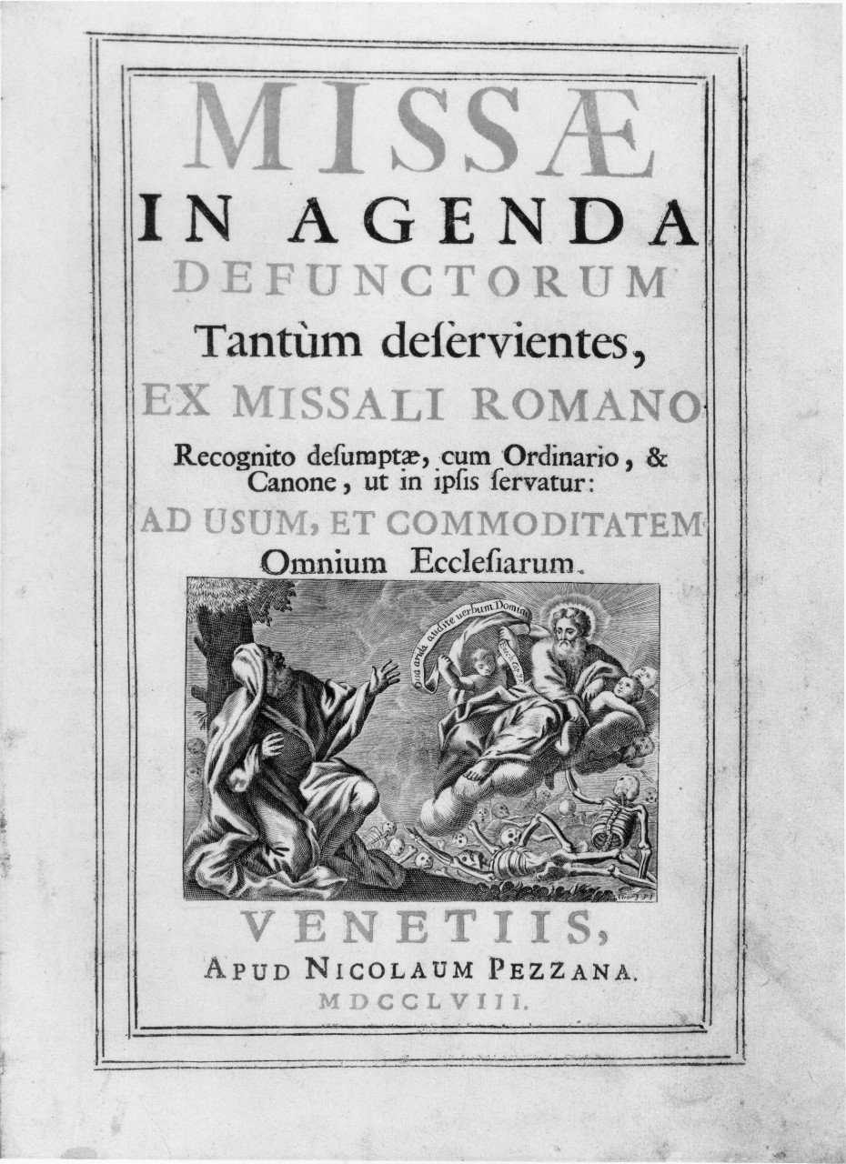 Ezechiele ha la visione della valle delle ossa inaridite (stampa) di Piccini Isabella (suor) (sec. XVIII)