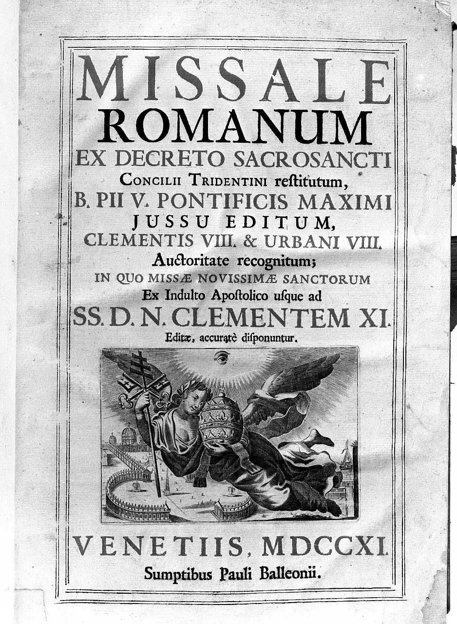 allegoria della Chiesa Romana (stampa) di Piccini Isabella (suor) (sec. XVIII)