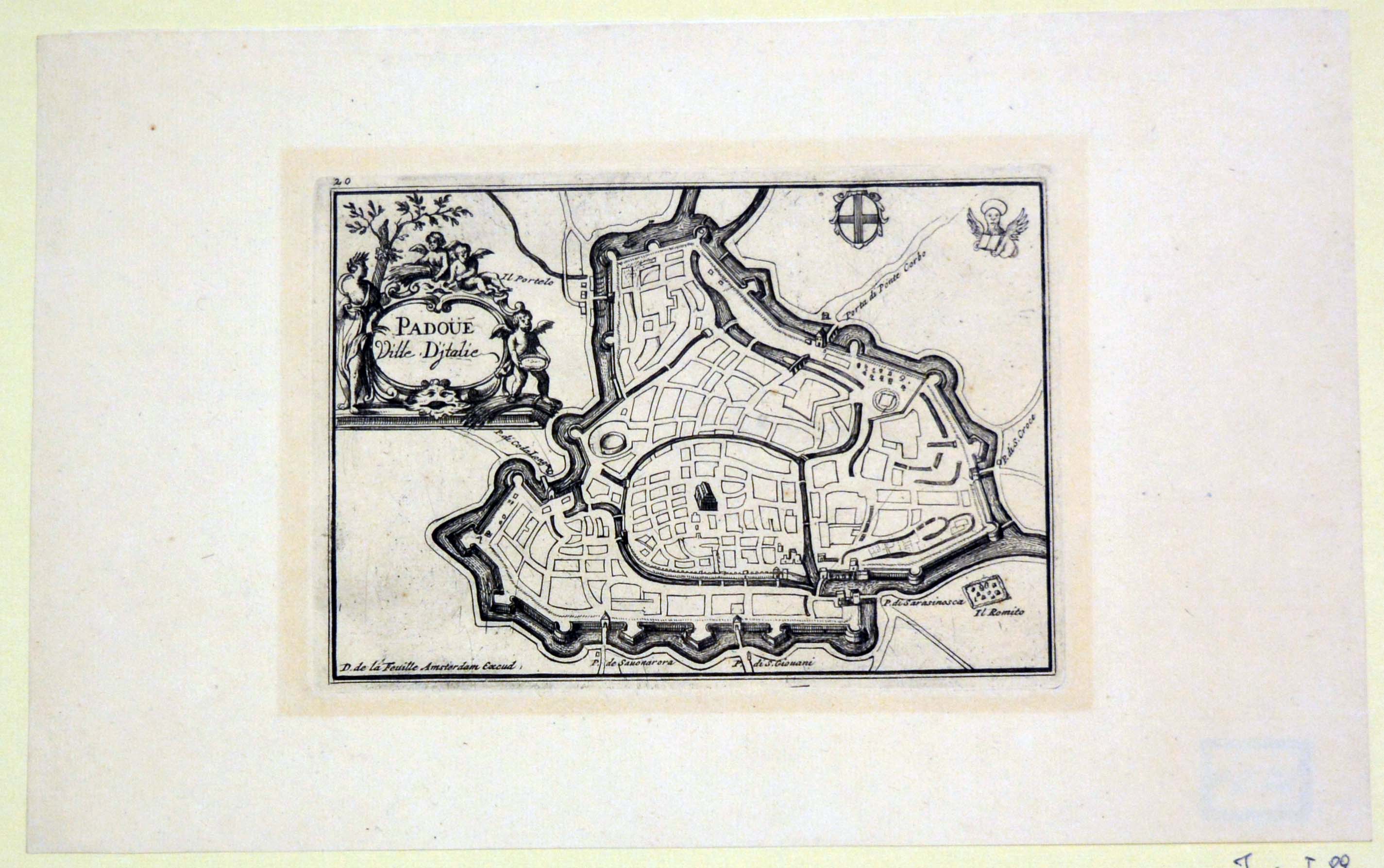 pianta topografica della città di Padova (stampa) di La Feuille Daniel : de (inizio sec. XVIII)