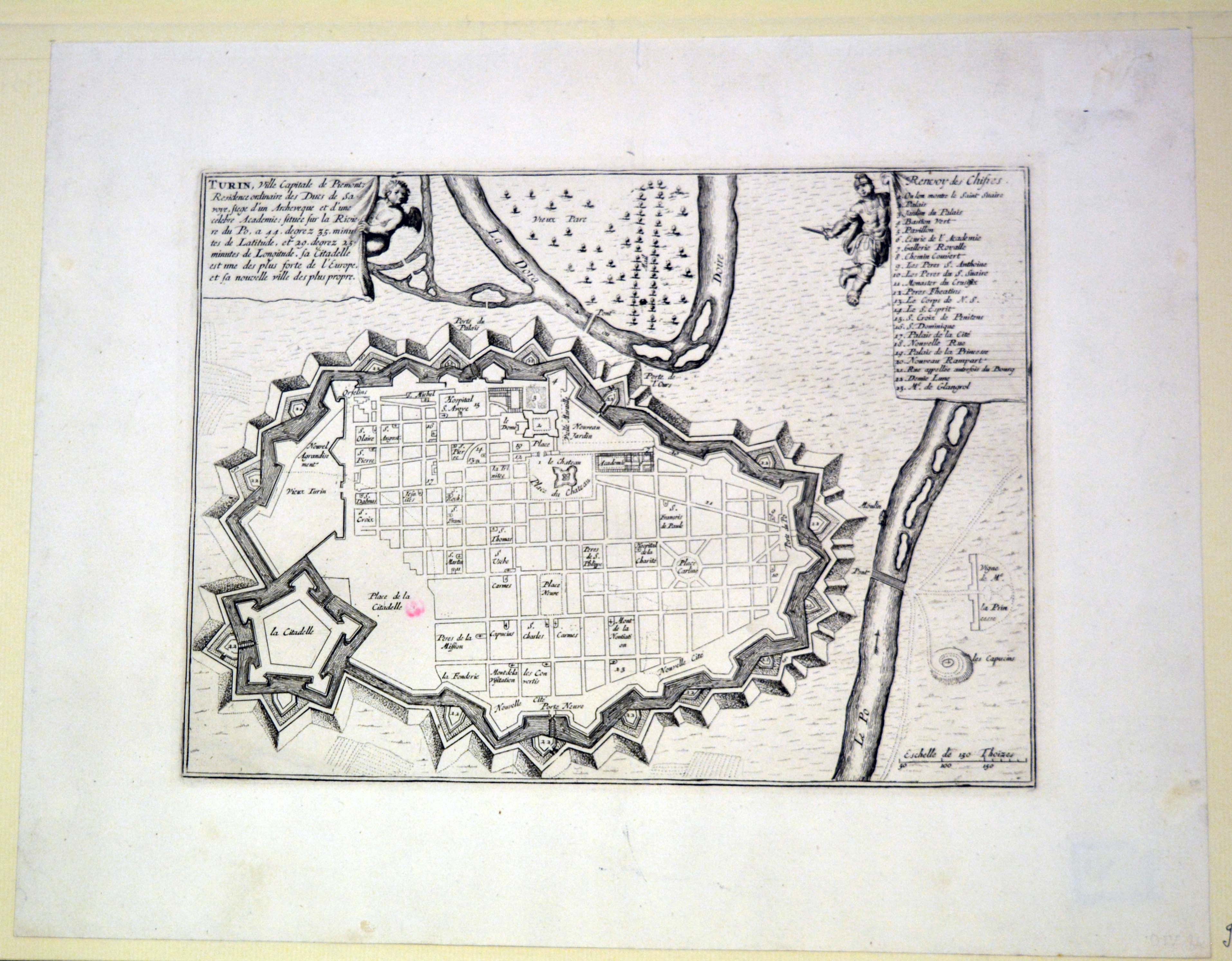 pianta topografica della città di Torino (stampa) - ambito fiammingo, ambito olandese (inizio sec. XVIII)