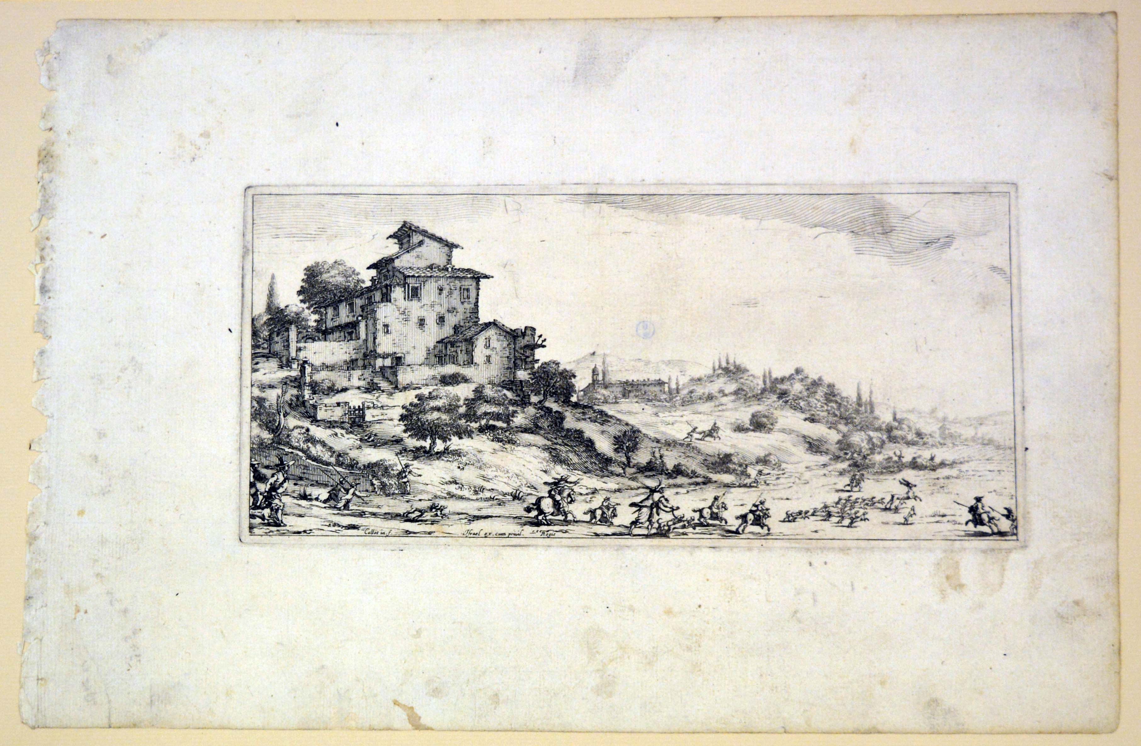 La caccia al cervo, la caccia al cervo (stampa) di Callot Jacques (primo quarto sec. XVII)