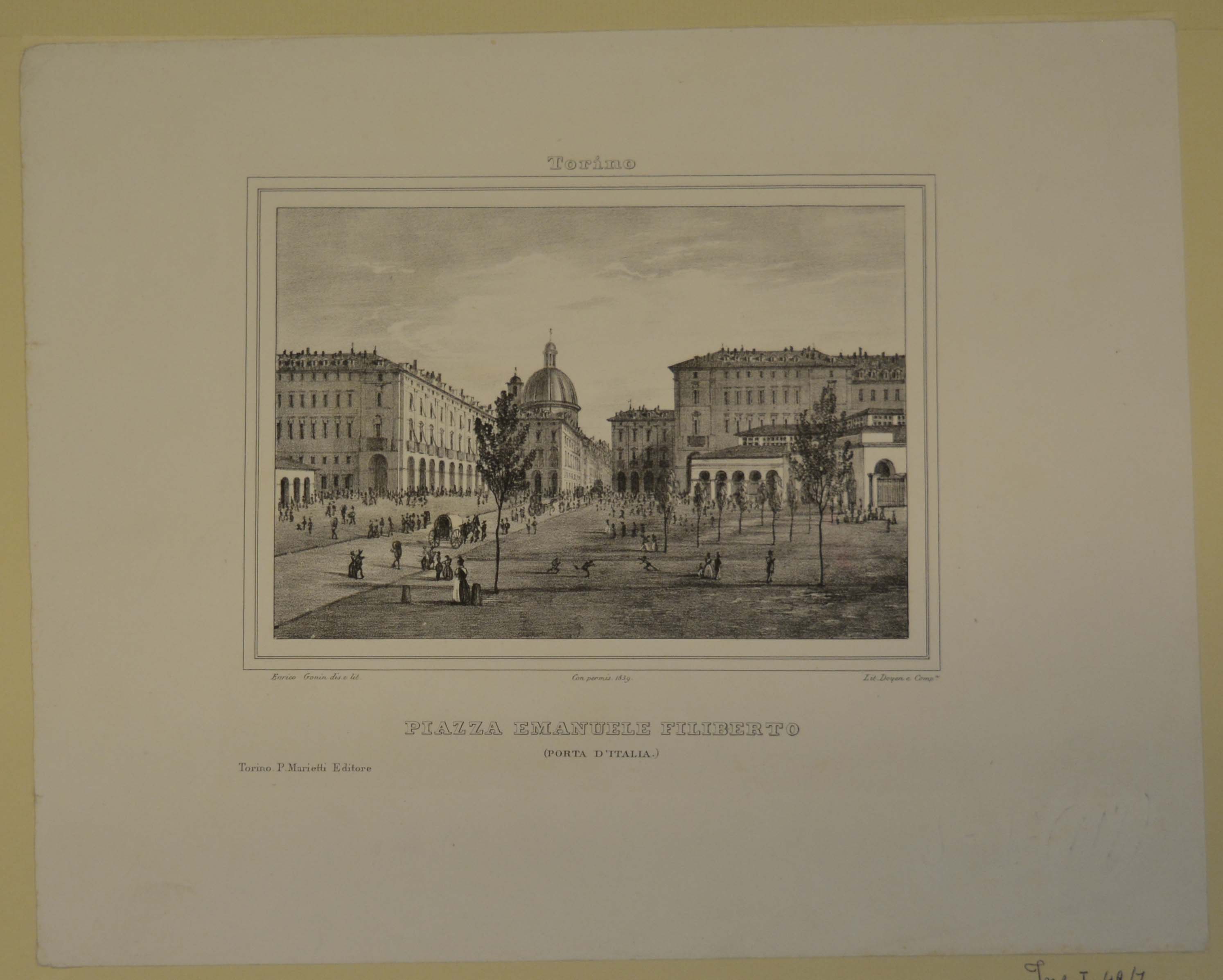 vedute di Torino (stampa) di Gonin Enrico (secondo quarto sec. XIX)