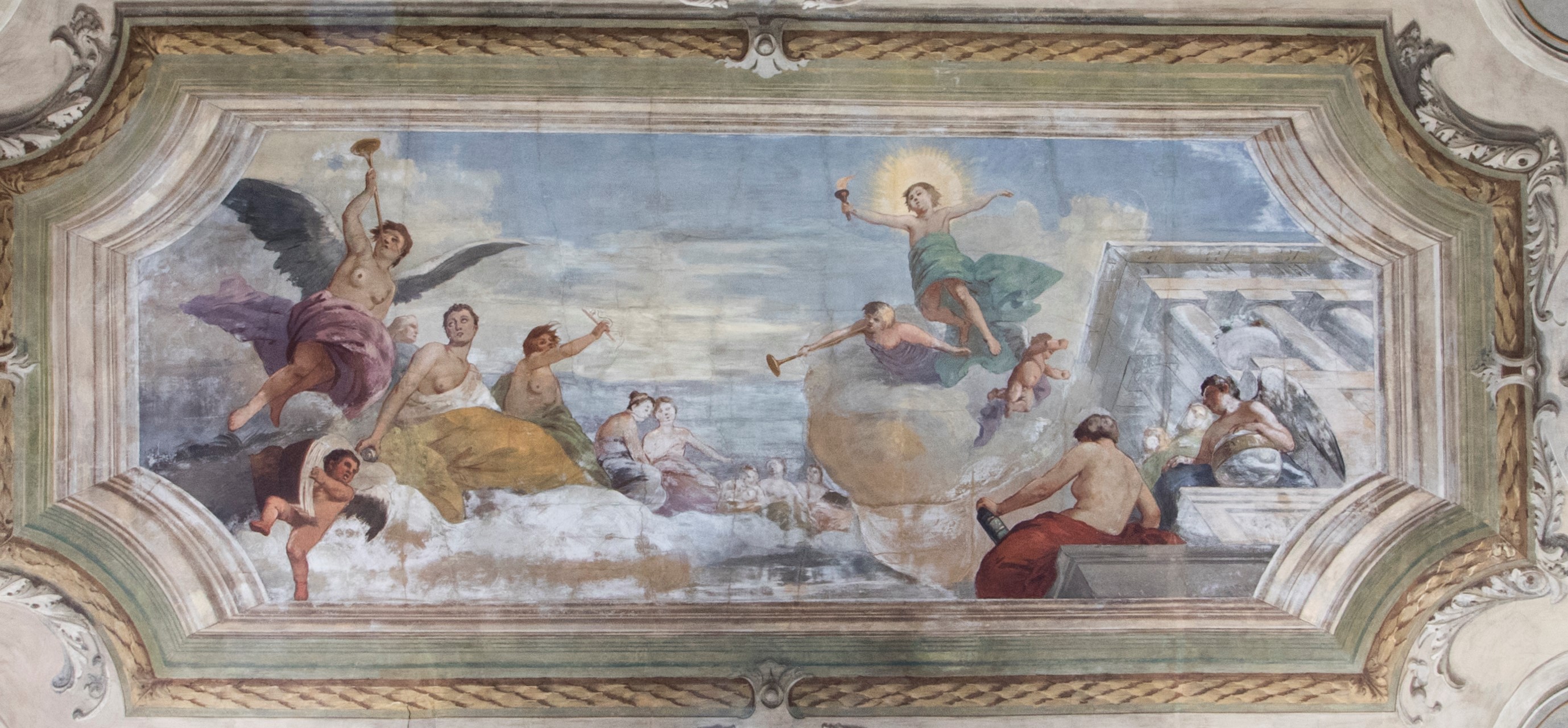 Allegoria della Scienza (dipinto, elemento d'insieme) di Manzoni, Giacomo (attribuito) - ambito veneto (fine XIX)