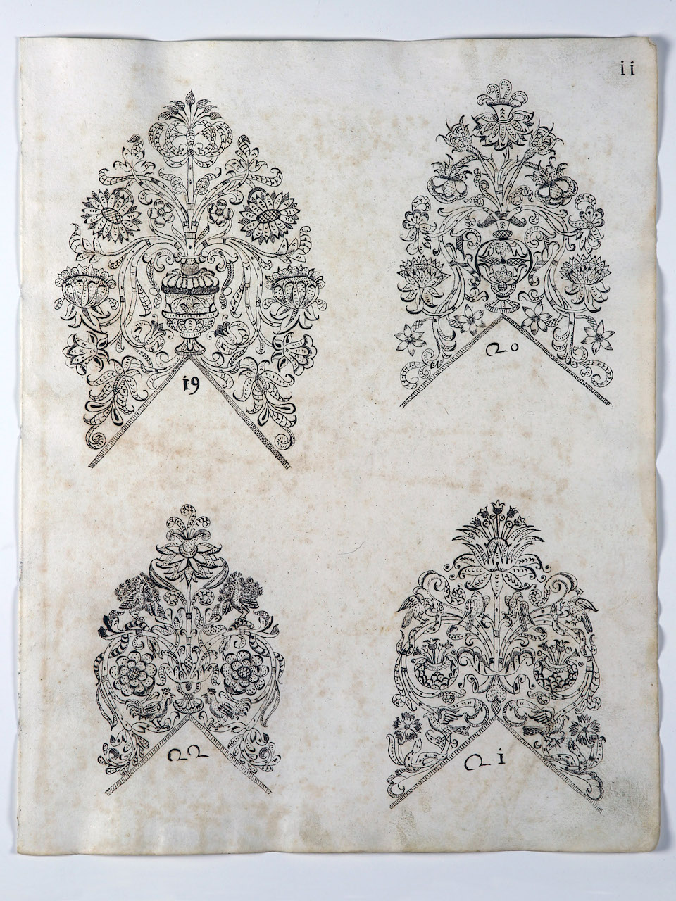 modelli per merletti (disegno) di Samarco Giovanni Alfonso (attribuito) (sec. XVII)
