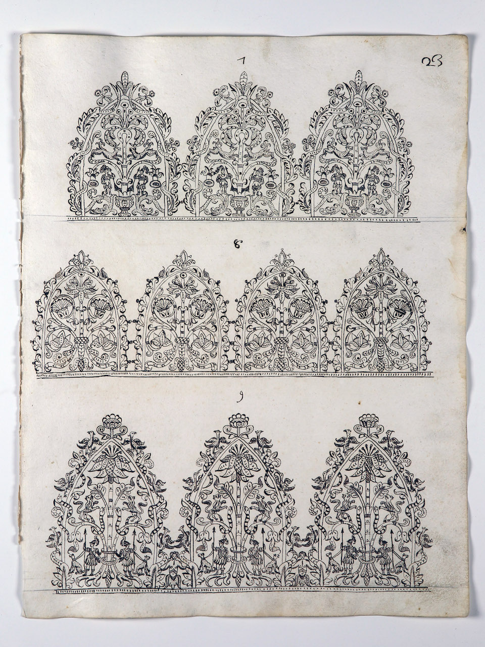 modelli per merletti (disegno) di Samarco Giovanni Alfonso (attribuito) (sec. XVII)