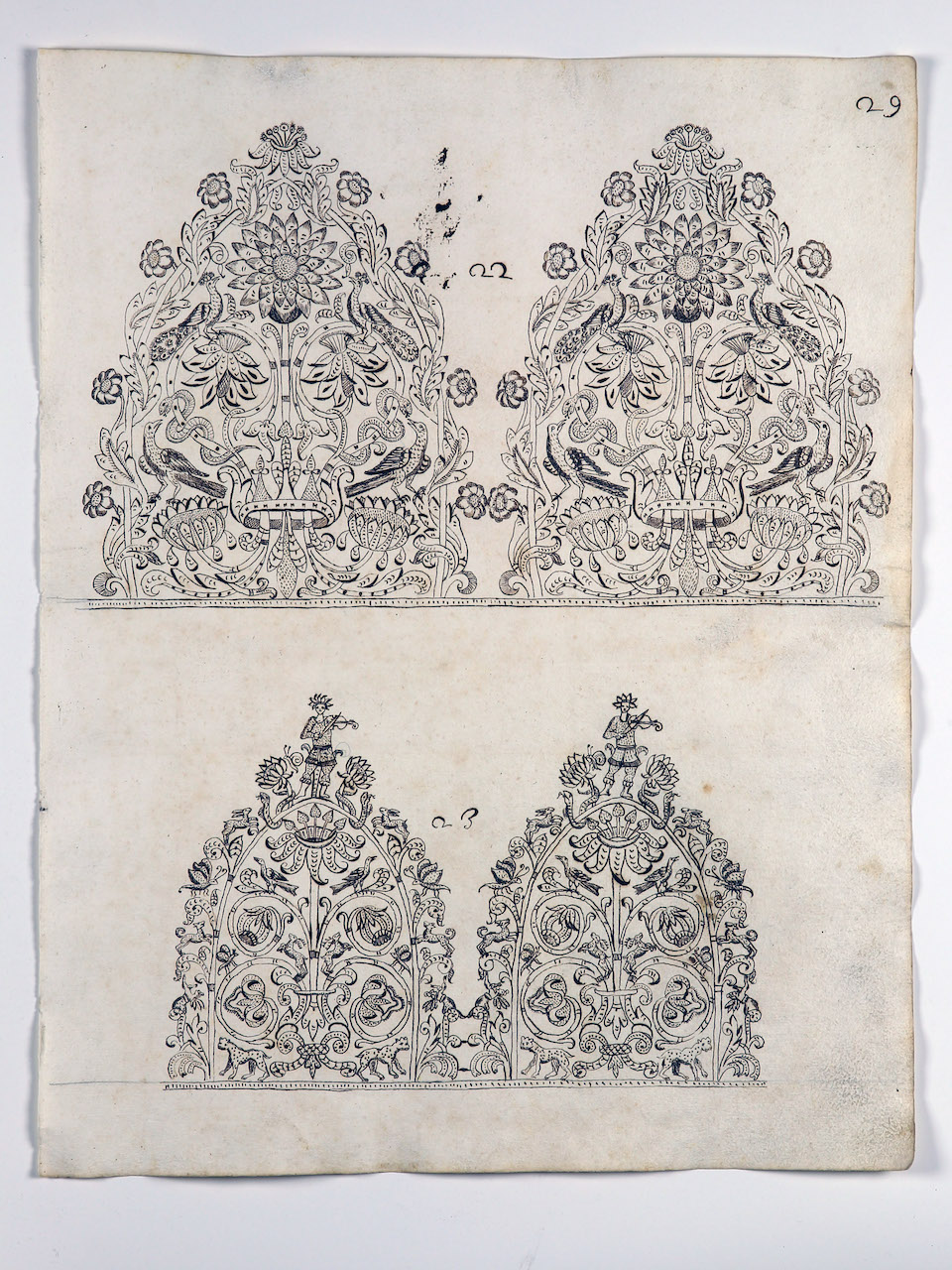 modelli per merletti (disegno) di Samarco Giovanni Alfonso (attribuito) (sec. XVII)