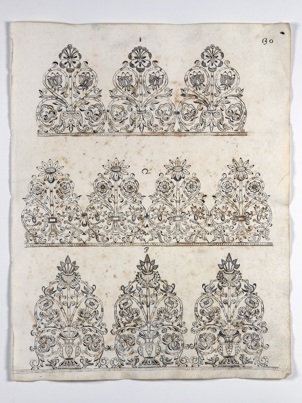 modelli per merletti (disegno) di Samarco Giovanni Alfonso (attribuito) (sec. XVII)