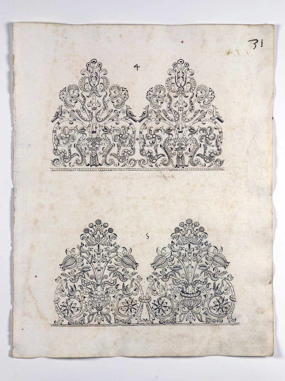 modelli per merletti (disegno) di Samarco Giovanni Alfonso (attribuito) (sec. XVII)