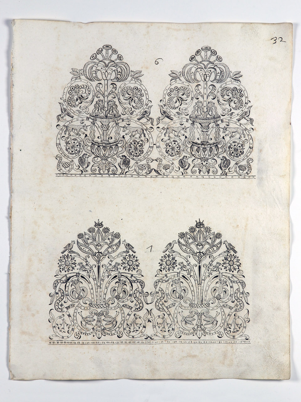 modelli per merletti (disegno) di Samarco Giovanni Alfonso (attribuito) (sec. XVII)