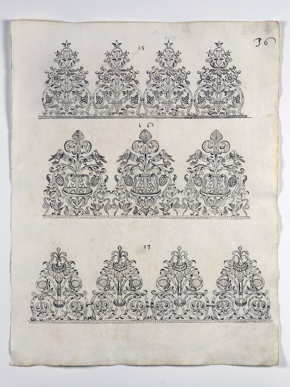 modelli per merletti (disegno) di Samarco Giovanni Alfonso (attribuito) (sec. XVII)
